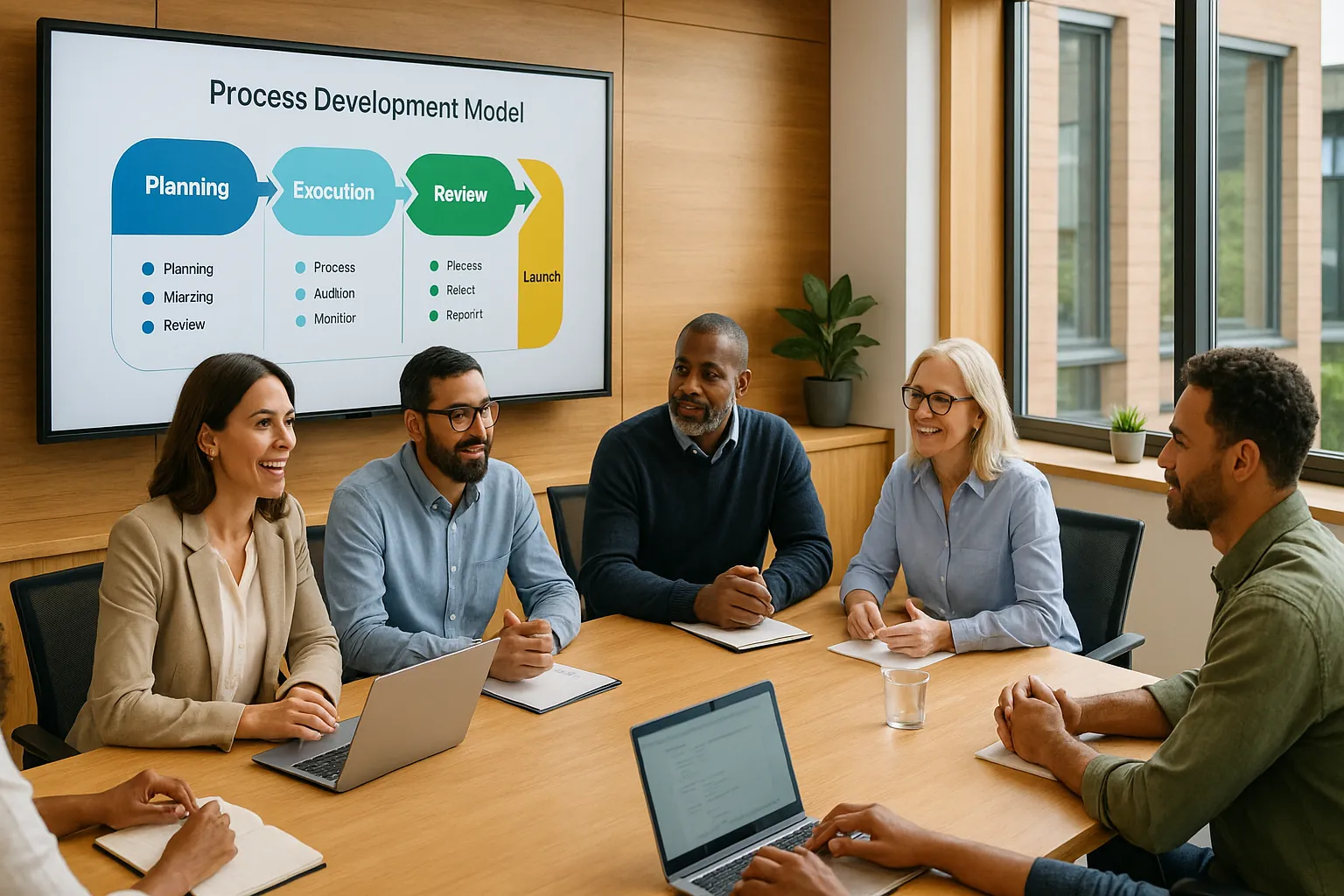 Operations leaders reviewing workflows to identify bottlenecks and process friction